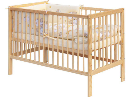 Dětská postýlka s kompletní výbavou 120 x 60 cm, mráček béžová Scarlett 