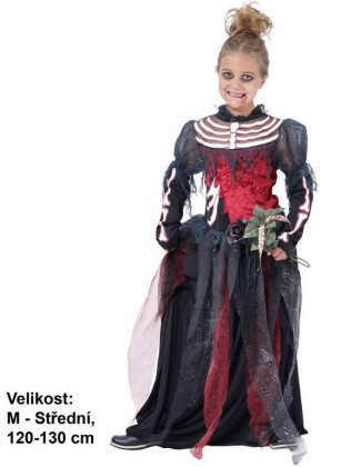Šaty na karneval - Zombie dívka, 120-130 cm