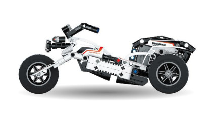 Stavebnice motorka 198 dílků na zpětné natažení iM.Master