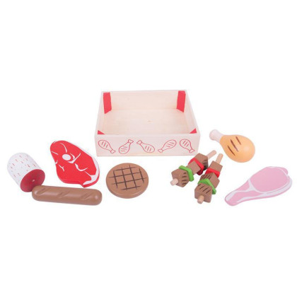 Dřevěné uzeniny v krabičce Bigjigs Toys