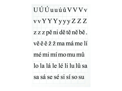 Abeceda sada písmen, 4 archy