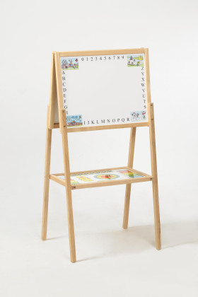 Tabule skládací A 5v1 dřevo 45x90x37cm magnetická v krabici