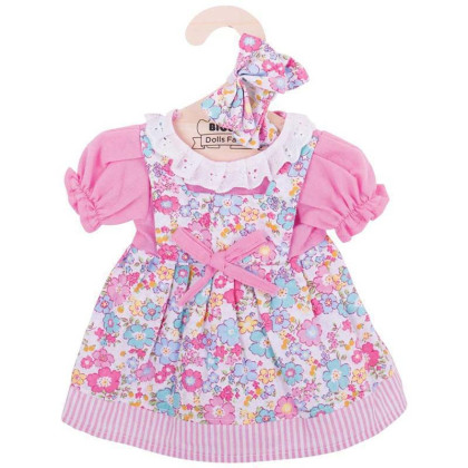 Růžové květinové šaty pro panenku Bigjigs Toys