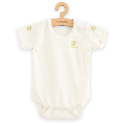 Kojenecké body s krátkým rukávem z organické bavlny Olivy New Baby