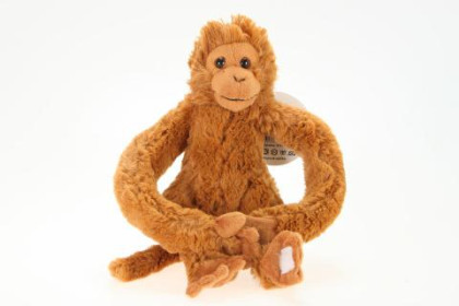 Plyšová Opička s možností nosit na krku malá