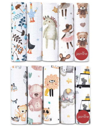 Bavlněné pleny box 70 x 80 cm 5 ks Jasmine