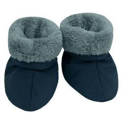 Capáčky softshell s chlupem Tmavě šedá/šedá