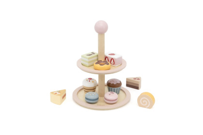 Dřevěný stojan s dortíky Viga