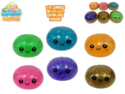 Squishy Dumpling Kawaii knedlíček se třpytivým slizem 5,5 cm