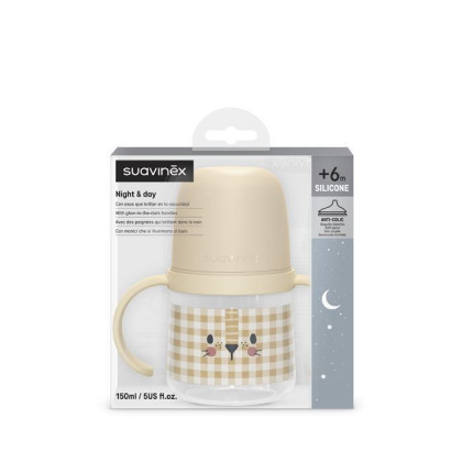 První láhev s oušky Den/noc Suavinex 150 ml