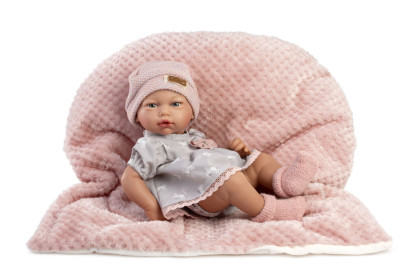 New Born holčička - realistická panenka miminko s celovinylovým tělem 853 - 38 cm Guca