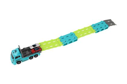 Auto kamion přepravník + auto 2 ks 22 cm na setrvačník