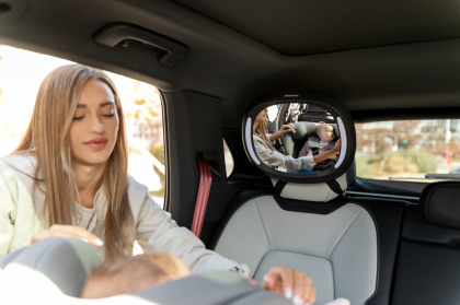 Zpětné zrcátko do auta s LED světlem KikkaBoo