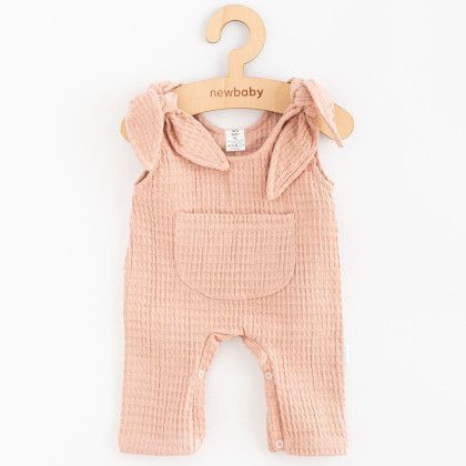 Kojenecké mušelínové lacláčky New Baby Comfort clothes růžová 