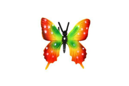 Motýl tropický Papilio/otakárek barevný zooted plast 6 cm