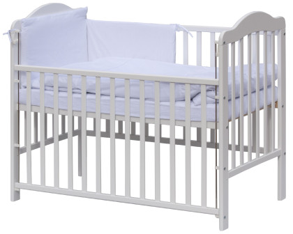 Dětská postýlka s kompletní výbavou Scarlett 120 x 60 cm - Měsíček - bílá