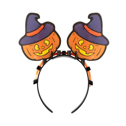 Svítící čelenka Dýně