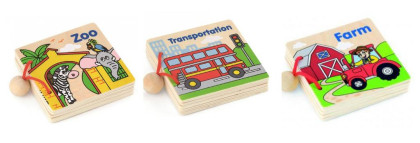 Dřevěné leporelo pro nejmenší v angličtině