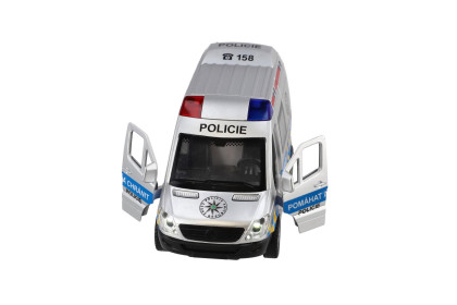 Auto policie 15 cm se zvukem a světlem na setrvačník