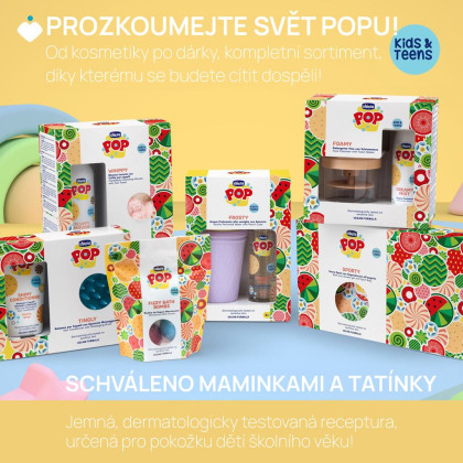 Šumivé koupelové bomby POP pro děti a teenagery 3 ks Chicco