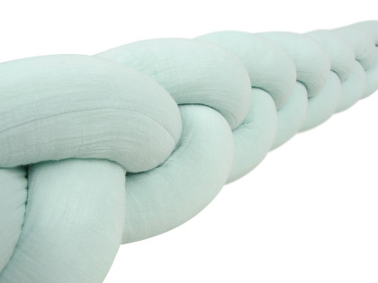 Mušelínový mantinel cop 200 cm Babymatex – chránič do postýlky Mint