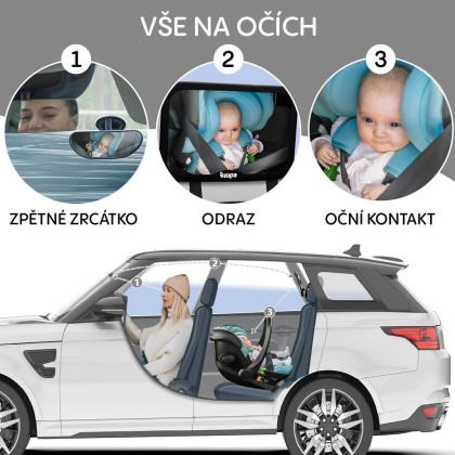 Malé zpětné zrcátko Deluxe Black Zopa