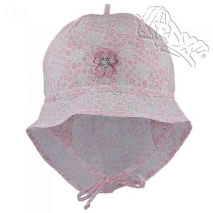 Dívčí klobouk vázací s plachetkou Květ Růžový RDX