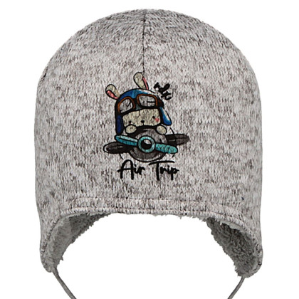 Vázací čepice podšívka wellsoft Letadlo šedá RDX