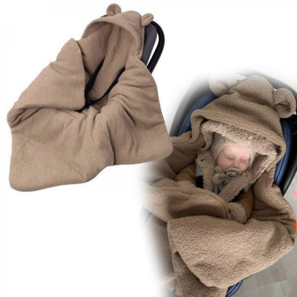 Oteplený fusák, deka s kapucí do autosedačky Beránek Baby Nellys