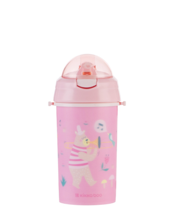 Hrnek se silikonovým brčkem a popruhem 450 ml Music Fest KikkaBoo