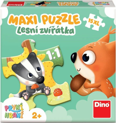 První hraní Lesní zvířátka maxi puzzle 15 dílků Dino