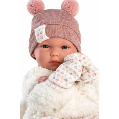 New Born holčička 63576 Llorens - realistická panenka miminko - 35 cm