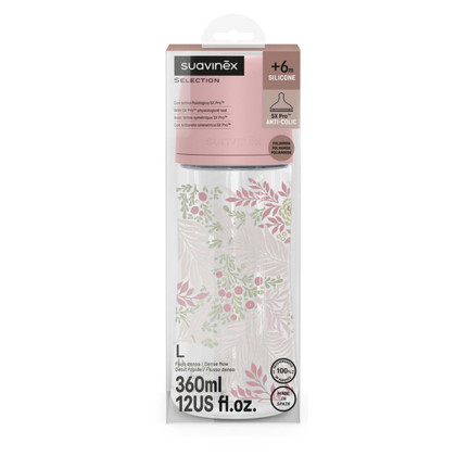 Kojenecká láhev Poetry 360 ml fyziol průtok L Suavinex