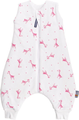 Letní bio spací pytel s nožičkami žirafky červené Kaarsgaren