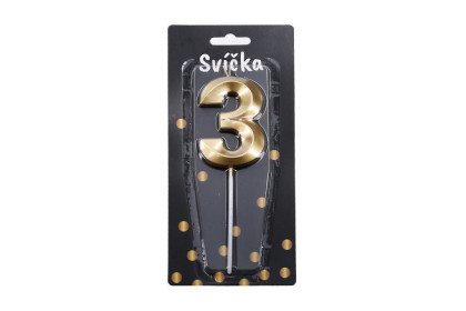 Párty svíčka číslo zlatá