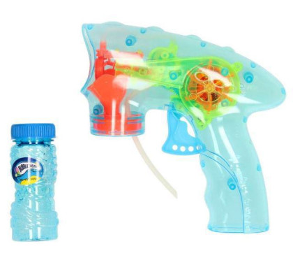 Bublifuková pistole svítící modrá