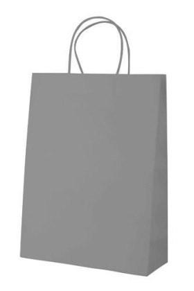 Dárková taška PASTELO, 18 x 8 x 24 cm šedá