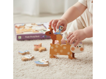 Dřevěné puzzle WoodyStack 5 ks Djeco