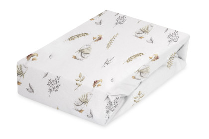 Bavlněné prostěradlo s gumou a potiskem 70 x 140 cm Babymatex