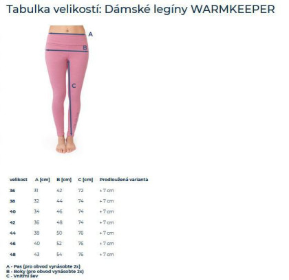 Dámské zateplené legíny Warmkeeper Cyclamen pink Esito