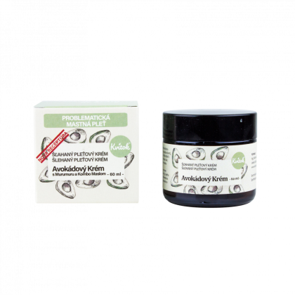 Noční Krém na mastnou/problematickou pleť Avokádový krém 60 ml Kvitok