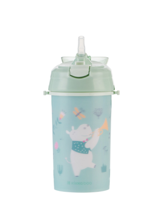 Hrnek se silikonovým brčkem a popruhem 450 ml Music Fest KikkaBoo