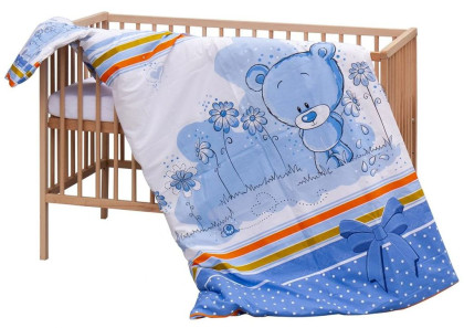 Dětská postýlka přírodní s kompletní výbavou 120 x 60 cm Koty Scarlett