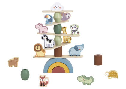 Balanční hra Zvířata Pastel