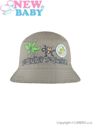 Letní dětský klobouček New Baby Funny Jungle vel. 98 ZELENÝ