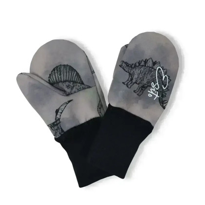 Palcové rukavice softshell Dino dobrodruh šedé Esito