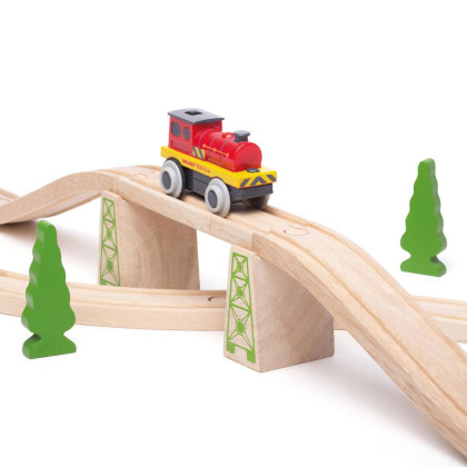 Elektrická lokomotiva Červený silák Bigjigs Rail