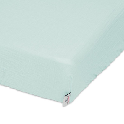 Mušelínové prostěradlo s gumou 60 x 120 cm BabyMatex