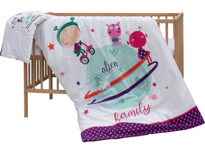 Dětská postýlka s kompletní výbavou 120 x 60 cm, Moly Scarlett 