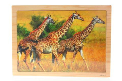 Puzzle dřevěné žirafy 25 dílků